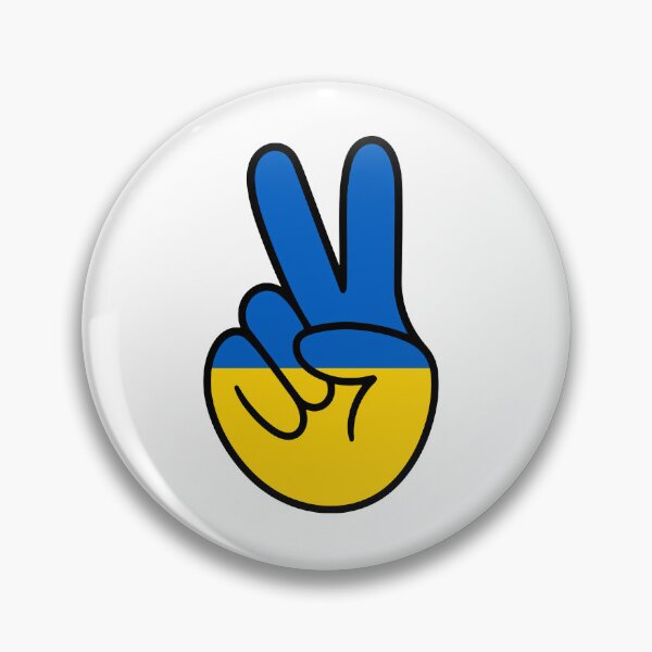 Item preview, Ukraine Flag Peace Hand Sign designed and sold by teeperfect.