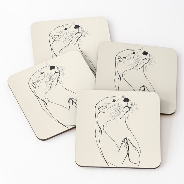 Item preview, Minimalist Otter Line Drawing designed and sold by lautir.