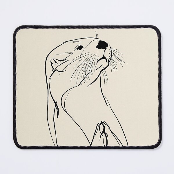 Item preview, Minimalist Otter Line Drawing designed and sold by lautir.