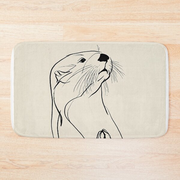 Item preview, Minimalist Otter Line Drawing designed and sold by lautir.