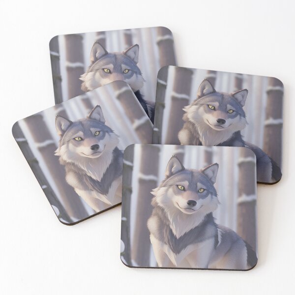 Item preview, Majestic Winter Wolf Forest Portrait designed and sold by MoonGlyphSilence.