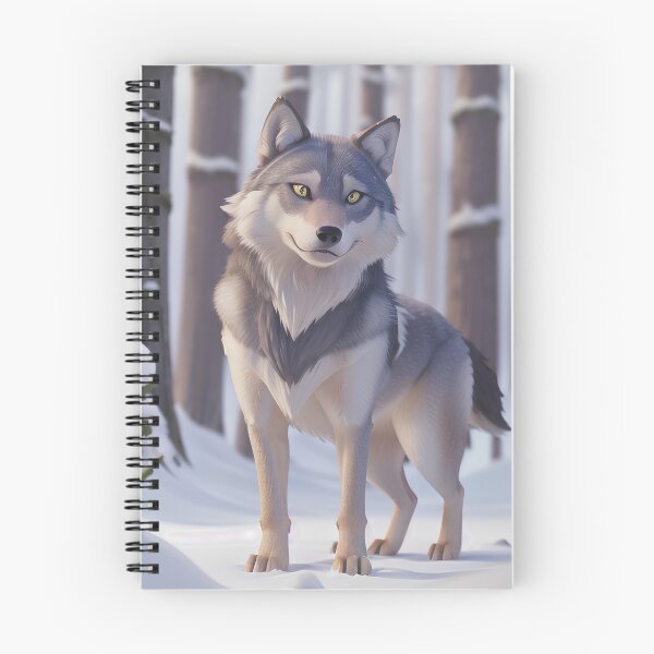 Item preview, Majestic Winter Wolf Forest Portrait designed and sold by MoonGlyphSilence.