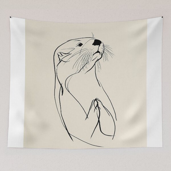 Item preview, Minimalist Otter Line Drawing designed and sold by lautir.