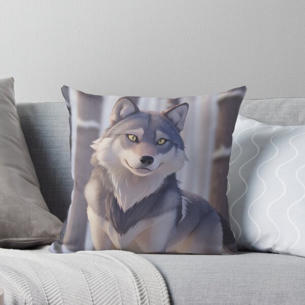 Item preview, Majestic Winter Wolf Forest Portrait designed and sold by MoonGlyphSilence.
