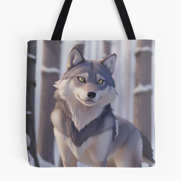 Item preview, Majestic Winter Wolf Forest Portrait designed and sold by MoonGlyphSilence.