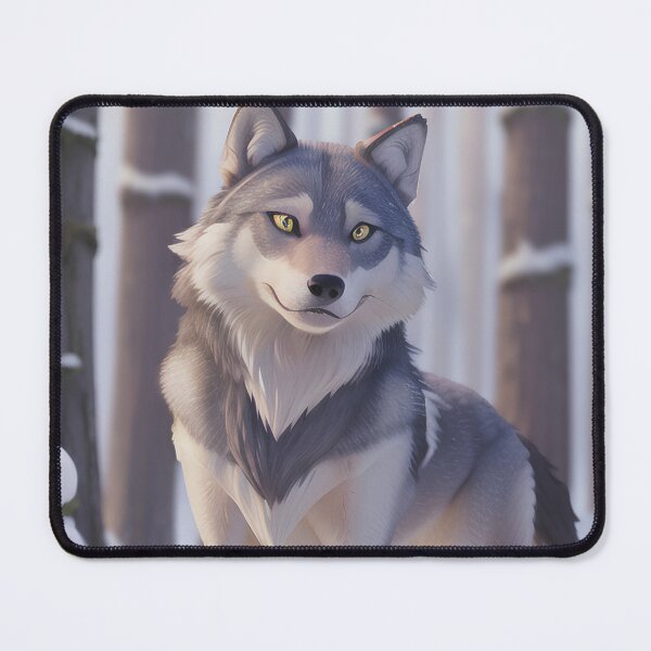 Item preview, Majestic Winter Wolf Forest Portrait designed and sold by MoonGlyphSilence.