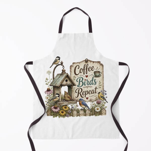 Item preview, Coffee, Birds, Repeat – Vintage Backyard Birding T-Shirt designed and sold by MJ-by-Dharan.