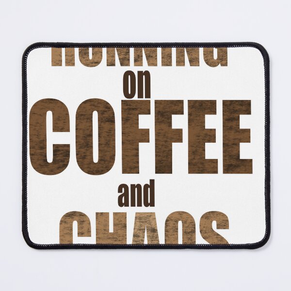 Item preview, Running on Coffee and Chaos designed and sold by BrewMood Studio.