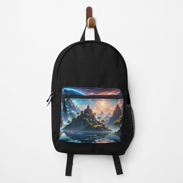 Item preview, Sapphire Clouds – Panoramic Floating Islands Fantasy Art designed and sold by LittleBigGifts.
