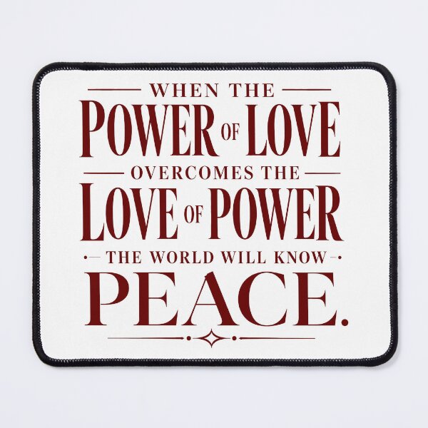 Item preview, When the Power of Love Overcomes - Peace Quote Typography designed and sold by ShineEyePirate.