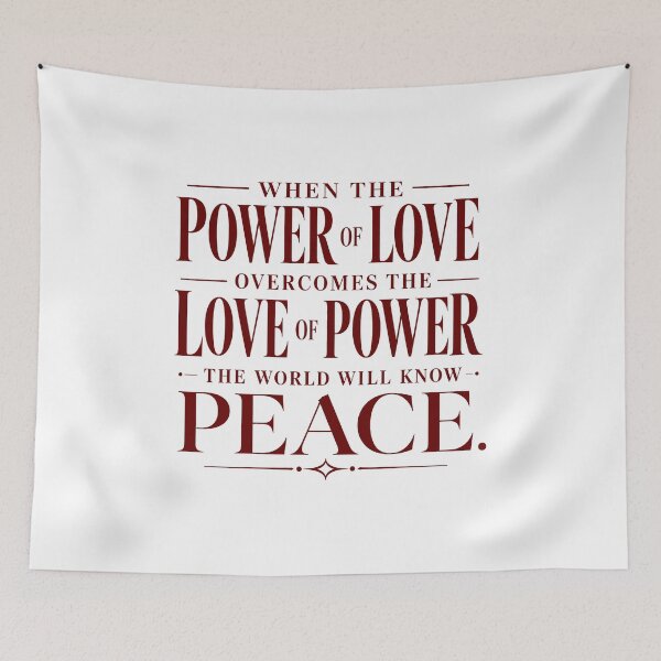 Item preview, When the Power of Love Overcomes - Peace Quote Typography designed and sold by ShineEyePirate.