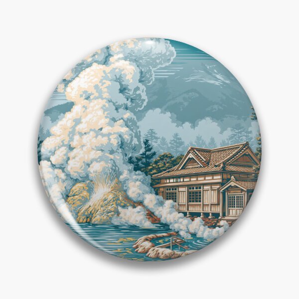 Item preview, Beppu Hot Springs Vintage Japan Onsen Graphic designed and sold by KyushuSupply.