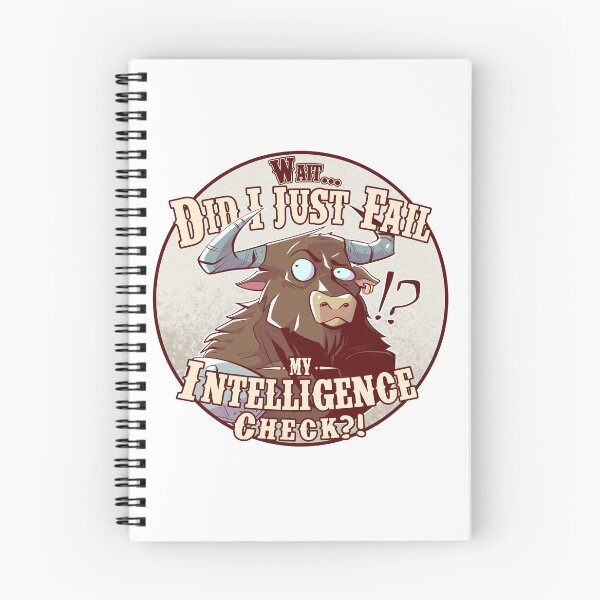 Item preview, I Failed My Intelligence Check | Funny Fantasy RPG Minotaur designed and sold by Dart-Ambrose.