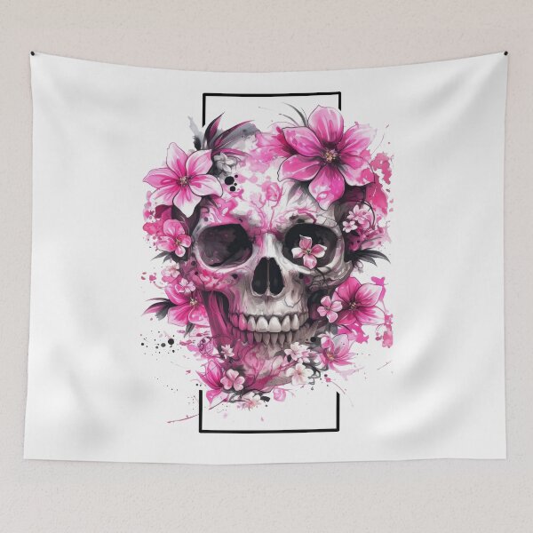 Item preview, Skull With Flowers designed and sold by Ufeniksa.