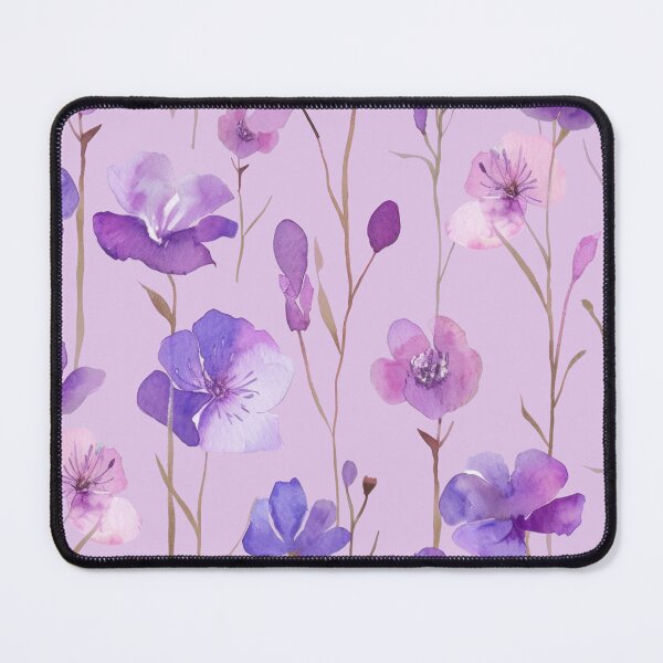 Item preview, Purple Watercolor Wildflower Seamless Pattern designed and sold by minbadesign.