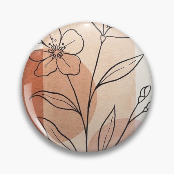 Item preview, Boho Minimalist Floral Line Art Terracotta designed and sold by NNCollection.