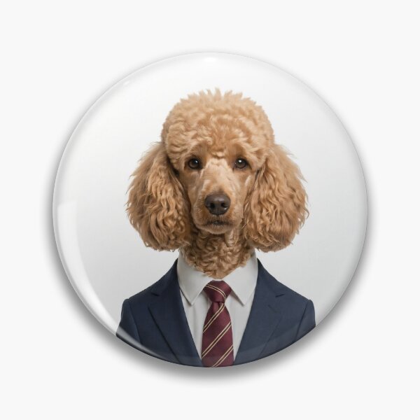 Item preview, The Consultant — Beige Poodle in a Business Suit  designed and sold by CanaryVibesArt.
