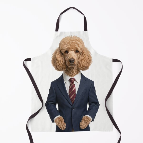 Item preview, The Consultant — Beige Poodle in a Business Suit designed and sold by CanaryVibesArt.