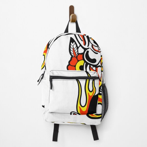 Item preview, Flaming Oni Mask Japanese Streetwear Art designed and sold by VENTAMIV.