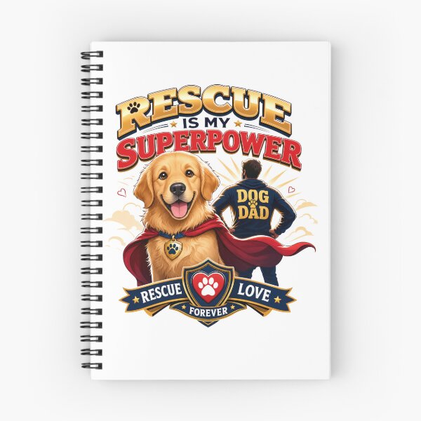 Item preview, Rescue is My Superpower Golden Retriever Dog Dad T-Shirt designed and sold by Ashley critters.