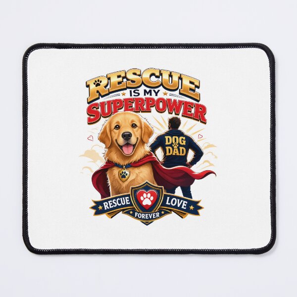 Item preview, Rescue is My Superpower Golden Retriever Dog Dad T-Shirt designed and sold by Ashley critters.