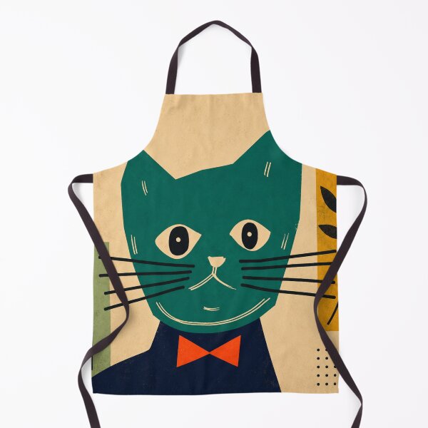 Item preview, Mid Century Modern Cat Art | Minimalist Cat Wall Decor | Retro Cat Illustration designed and sold by AbstractAuraArt.