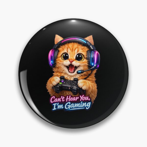 Item preview, Cant Hear You Im Gaming Funny Cat Gamer Headset designed and sold by Salwastore.
