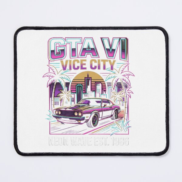 Item preview, GTA VI Vice City Neon Wave Art - Retro 80s Gamer Gift designed and sold by ABCDofficial.