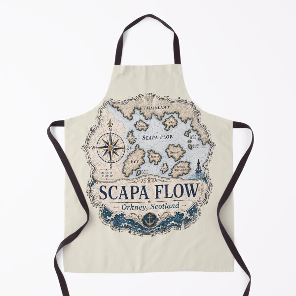 Item preview, Scapa Flow Orkney Scotland Vintage Nautical Map Design designed and sold by NewNomads.