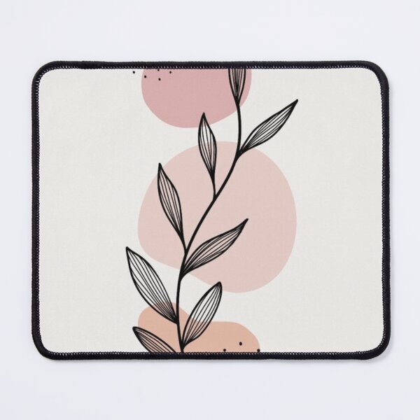 Item preview, Minimalist Boho Leaf Line Art Blush Pink designed and sold by NNCollection.