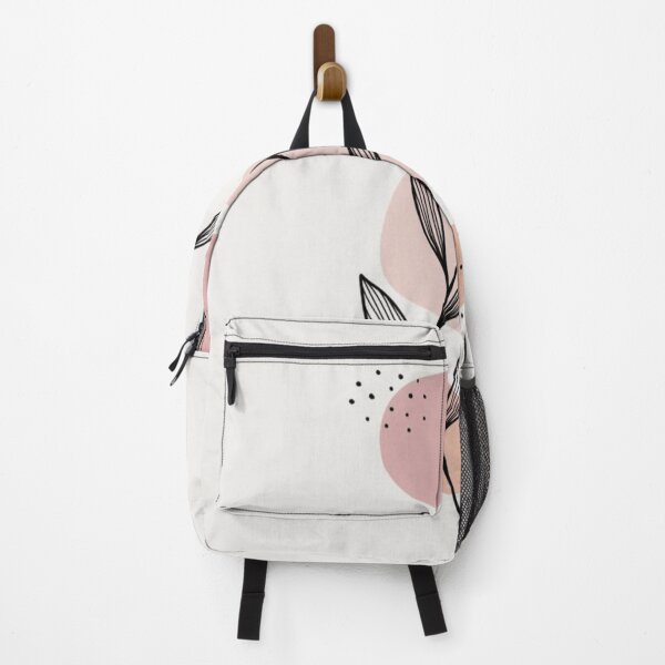 Item preview, Minimalist Boho Leaf Line Art Blush Pink designed and sold by NNCollection.