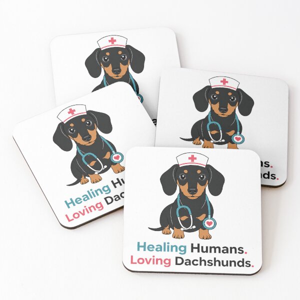 Item preview, Healing Humans Loving Dachshunds Nurse designed and sold by Sujka.