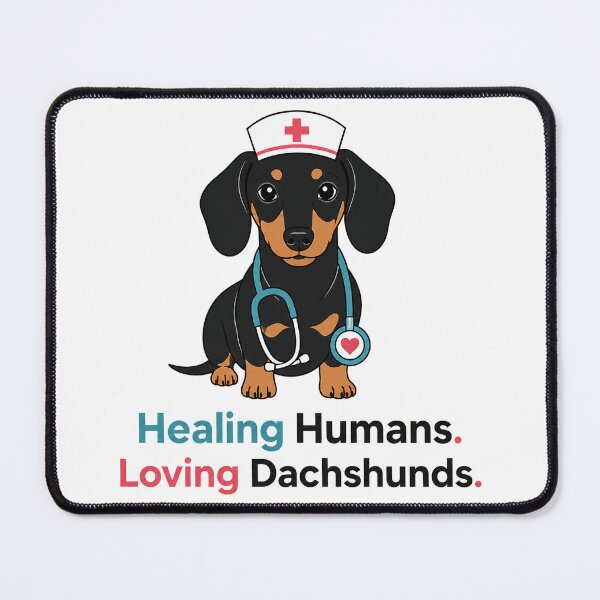 Item preview, Healing Humans Loving Dachshunds Nurse designed and sold by Sujka.