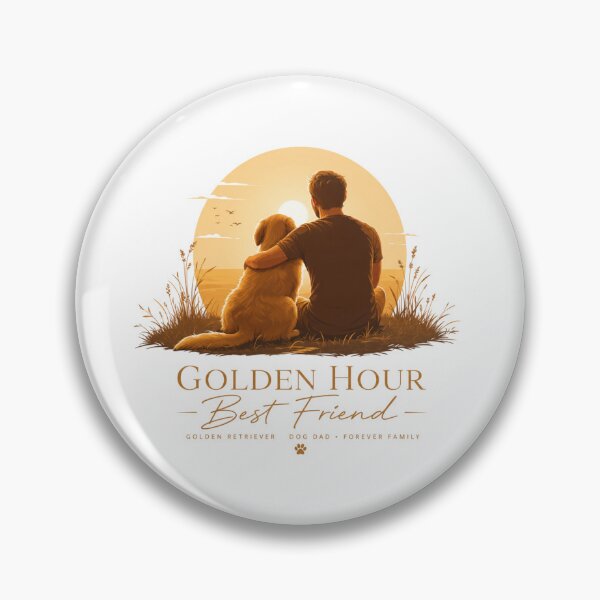 Item preview, Golden Hour Best Friend Golden Retriever Dog Dad T-Shirt designed and sold by Ashley critters.