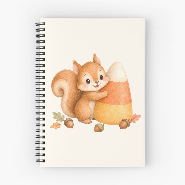 Item preview, Cute Squirrel Hugging Candy Corn | Kawaii Halloween Autumn Squirrel Watercolor Illustration designed and sold by looplandger.