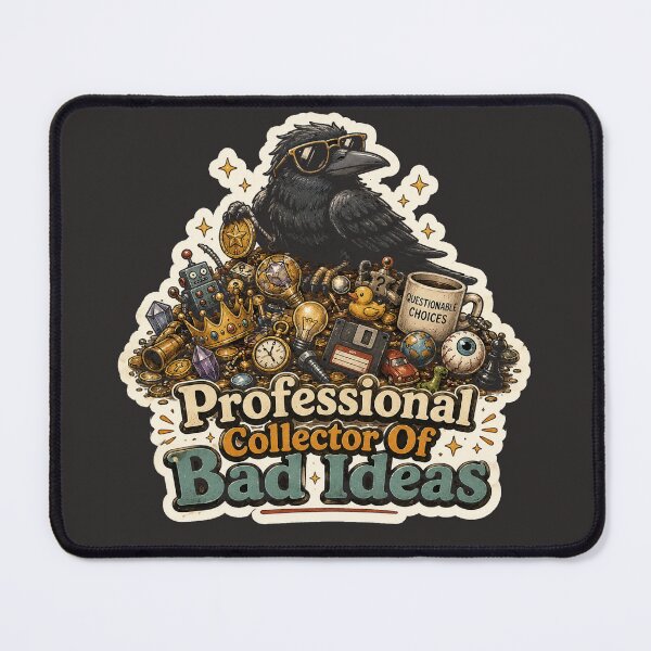 Item preview, Professional Collector Of Bad Ideas – Funny Crow Retro Cartoon designed and sold by NarpLTD.
