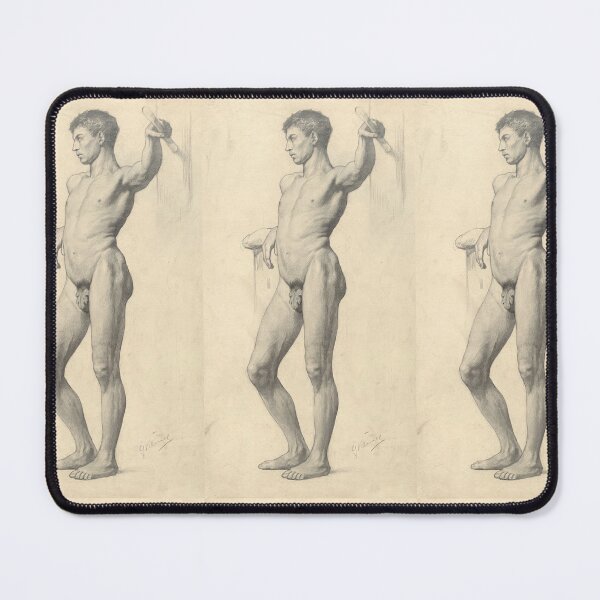 Item preview, Standing Male Nude Academic Pencil Study designed and sold by artofuniverse.