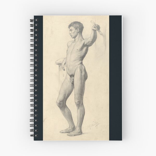 Item preview, Standing Male Nude Academic Pencil Study designed and sold by artofuniverse.