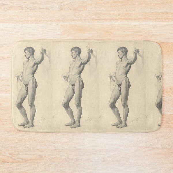 Item preview, Standing Male Nude Academic Pencil Study designed and sold by artofuniverse.
