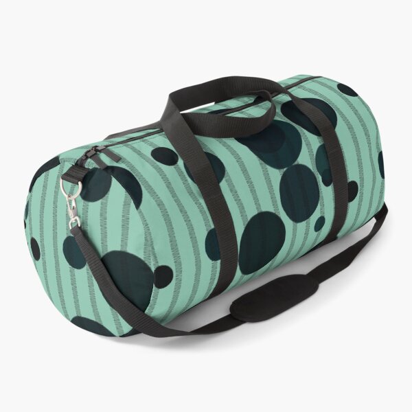 Item preview, Abstract composition with dark green bubbles and disrupted stripes 86 designed and sold by StefanStudioArt.