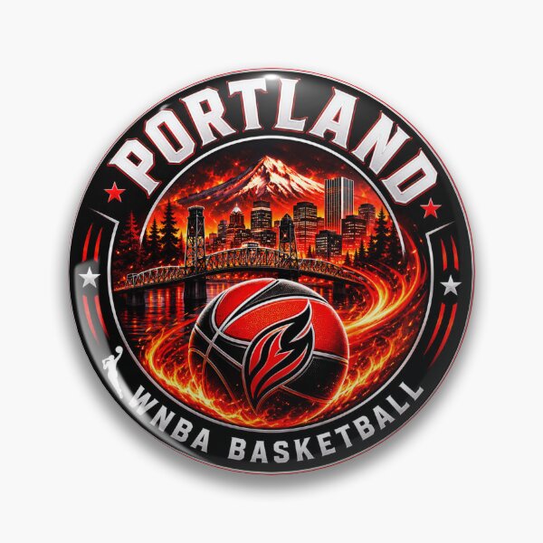 Item preview, Portland Women’s Basketball Fire Skyline Mount Hood Emblem designed and sold by TKOprintdesigns.