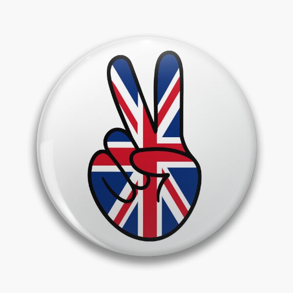 Item preview, United Kingdom Flag Peace Hand Sign designed and sold by teeperfect.