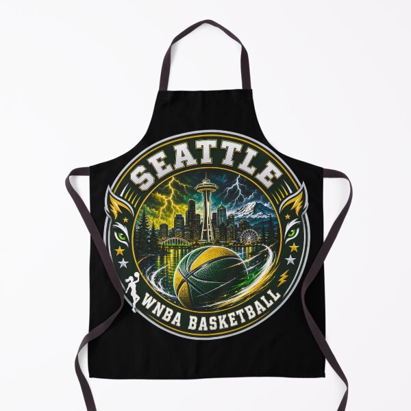 Item preview, Seattle Women’s Basketball Storm Skyline Green Gold Emblem designed and sold by TKOprintdesigns.
