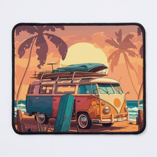 Item preview, Retro Surf Van Sunset – Vintage Beach Camper | Summer Vacation Vibes designed and sold by hyper-zone.