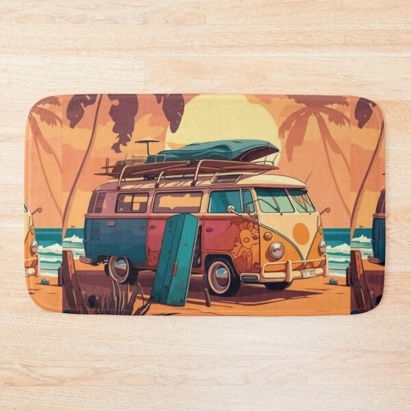 Item preview, Retro Surf Van Sunset – Vintage Beach Camper | Summer Vacation Vibes designed and sold by hyper-zone.