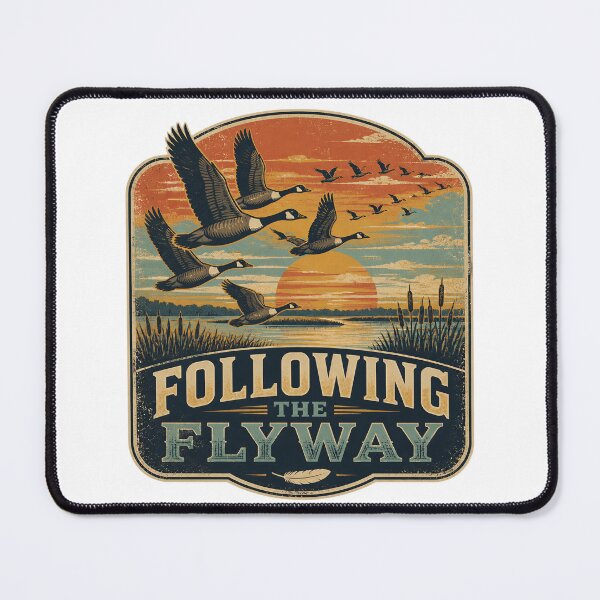 Item preview, Following the Flyway – Vintage Migratory Bird Watching T-Shirt designed and sold by MJ-by-Dharan.