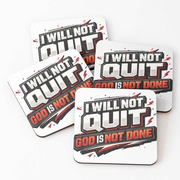 Item preview, I WILL NOT QUIT — GOD IS NOT DONE designed and sold by Divine-Living.