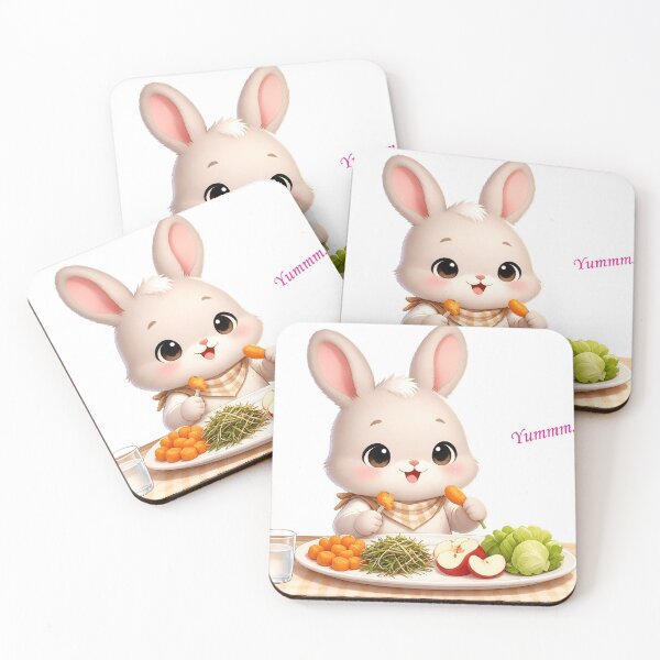 Item preview, Cute, lovely Bunny Having Delicious Meal designed and sold by Pim-Crystal.