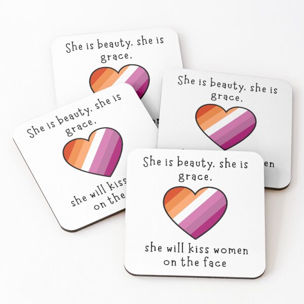 Item preview, She is Beauty, She is Grace, Lesbian Flag designed and sold by CarefulCreation.