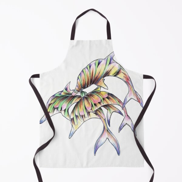 Item preview, Psychedelic Rainbow Striped Dolphins Group designed and sold by PrismSketchy.